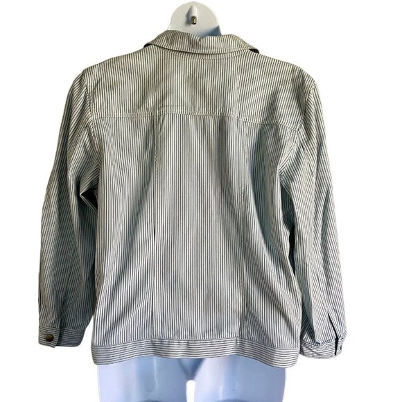 Draper's & Damon's Button-Up Light Jacket Embroidered Flowers Women's XL - Picture 5 of 8